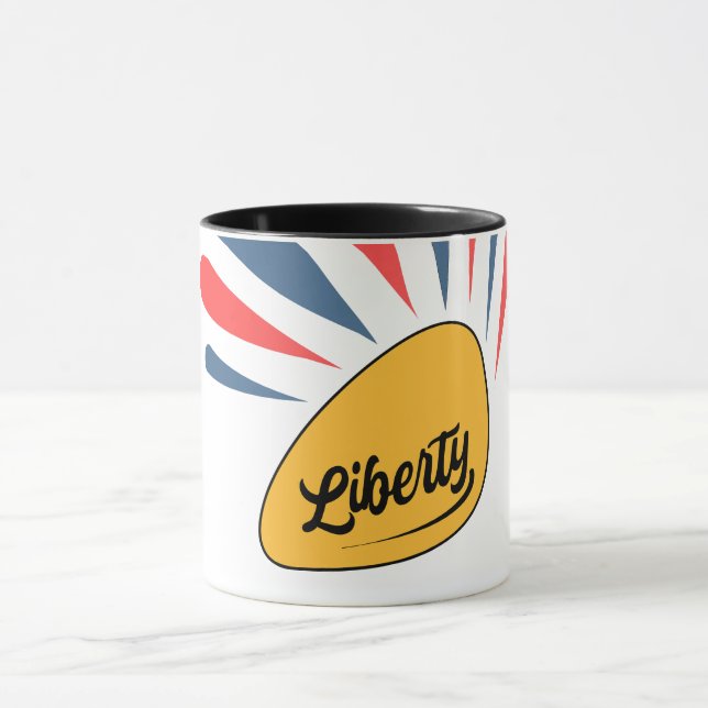 Mug Conception de la Liberté avec des Rayons Radiants  (Centre)