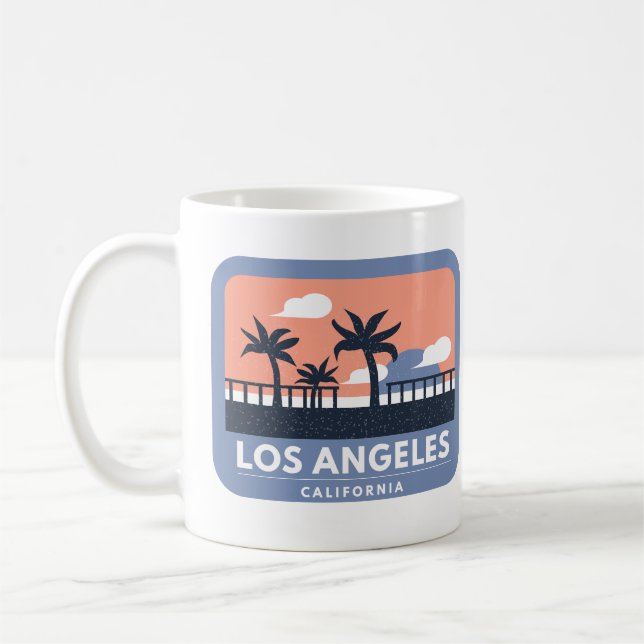 Mug Conception de la ligne aérienne rétro de Los Angel (Gauche)