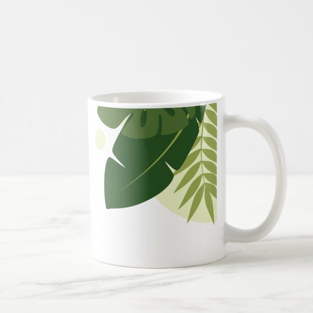 Mug Conception de la nature verte tropicale (Droite)