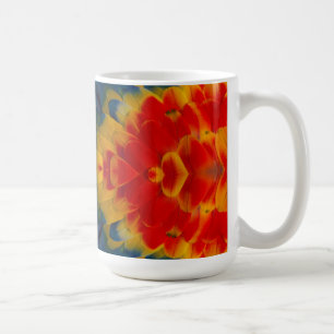 Mug Conception de l'ara rouge kaléidoscope