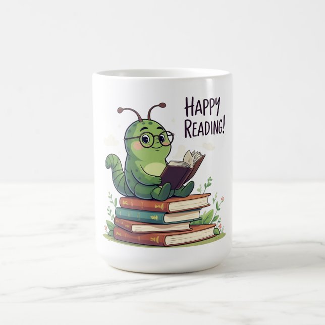 Mug Conception de lecture de vers de livre (Centre)