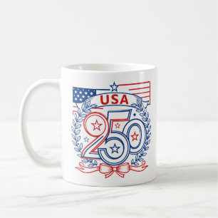 Mug Conception de l'emblème anniversaire patriotique U