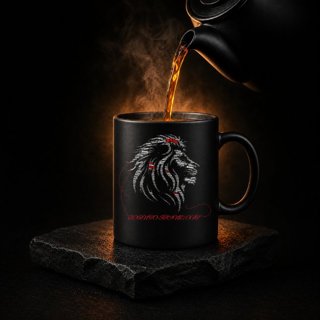 Mug Conception de lettrage du mot Lion Zodiaque Leo Gr (Créateur téléchargé)
