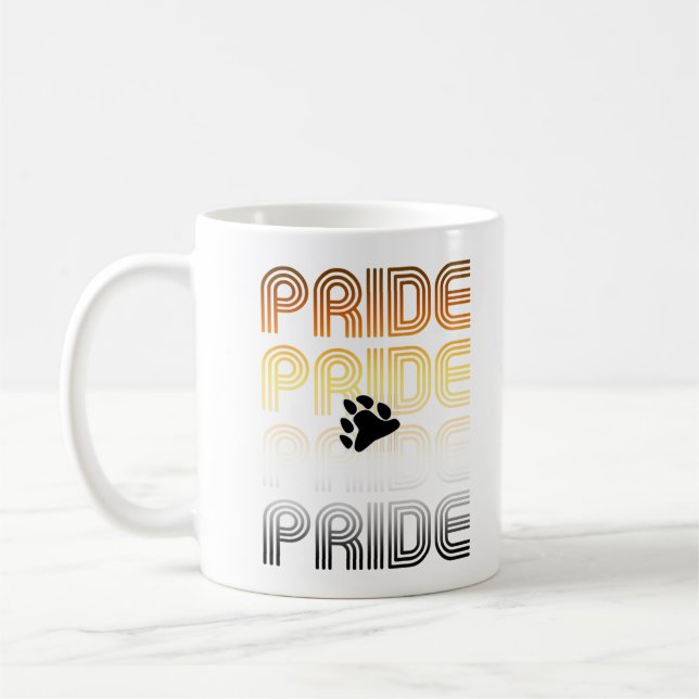 Mug Conception de lettres de motif rétro de patte de f (Gauche)