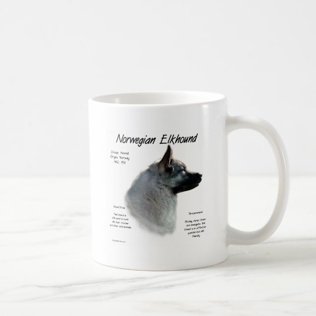Mug Conception de l'histoire Elkhound norvégienne (Droite)