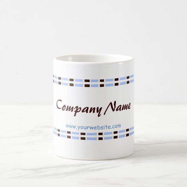 Mug Conception de liaison bleue et chocolat pour le de (Centre)
