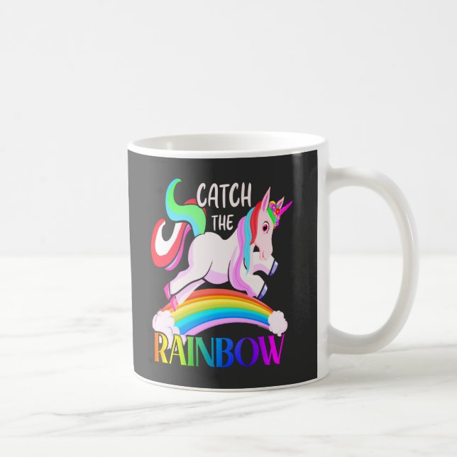 Mug Conception de licorne arc-en-ciel Catch (Droite)