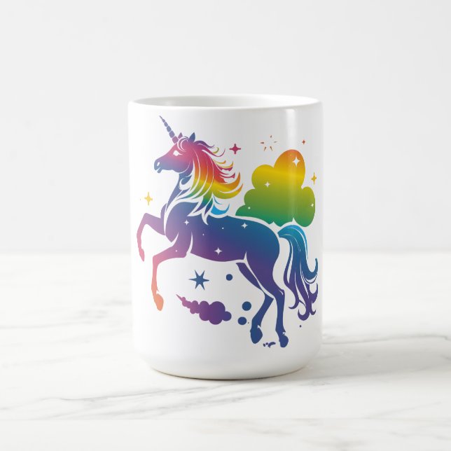 Mug Conception de licorne de couleur arc-en-ciel (Centre)