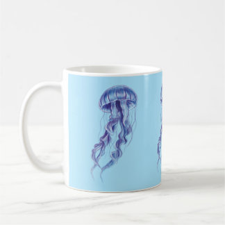 Mug Conception de l'illustration de la méduse violette