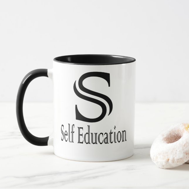 Mug Conception de logo pour l'auto-éducation (Avec donut)