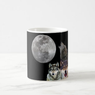 Mug Conception de loup d'hurlement