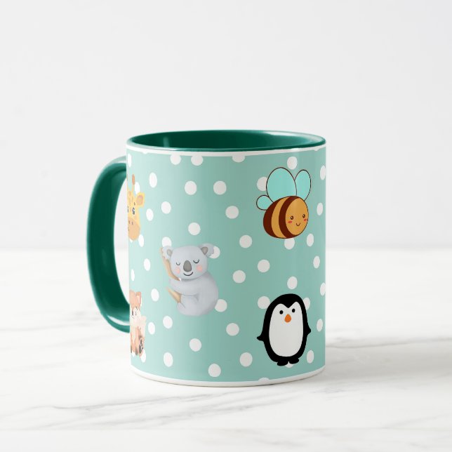 Mug Conception de l'ours et du monstre Kawaii (Devant gauche)