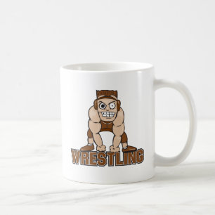 Mug conception de lutte de lutteur fou