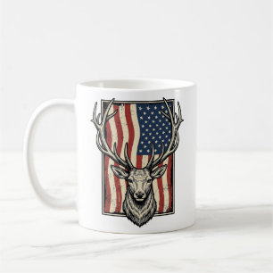 Mug Conception de maillot de chasse de drapeau américa