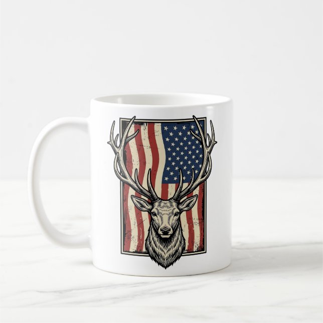 Mug Conception de maillot de chasse de drapeau américa (Gauche)