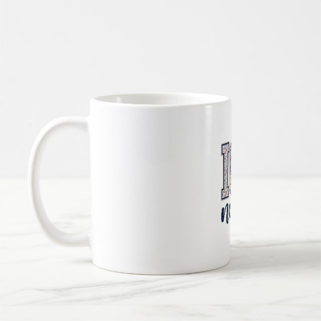 Mug Conception de maillot universitaire floral d'infir (Gauche)