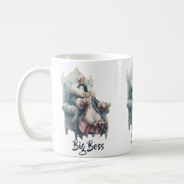 Mug Conception de manchot Big Boss Winter (Gauche)