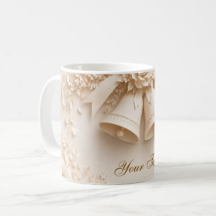 Mug Conception de mariage élégante avec cloches et ros