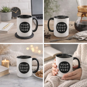 Mug Conception de marque moderne Logo cercle noir mini