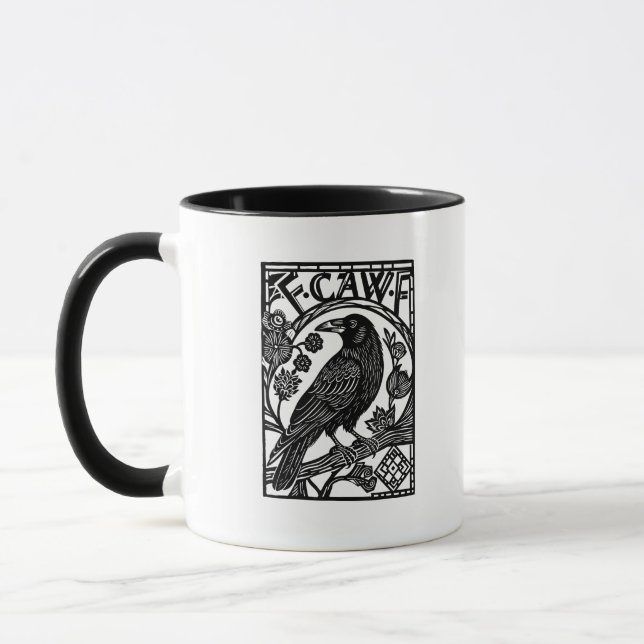 Mug Conception de mème de dicton drôle de corbeau F Ca (Gauche)
