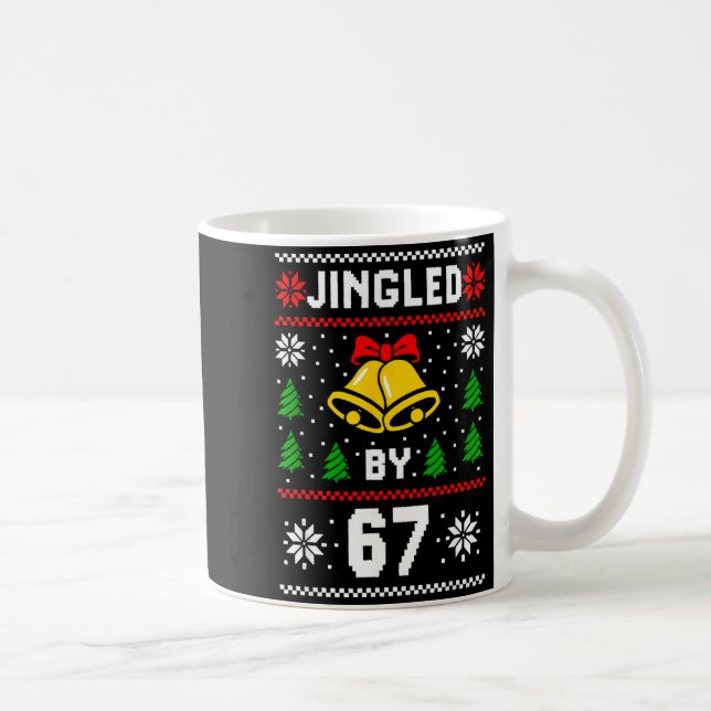 Mug Conception de mème de Noël laid 67 Drôle Six Sept  (Droite)