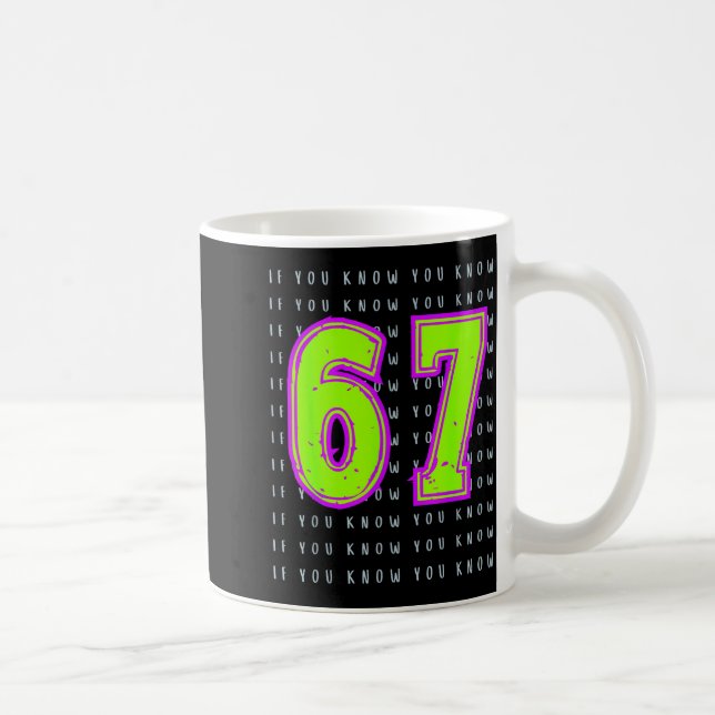 Mug Conception de mème Six Sept 6 7 amusante  (Droite)