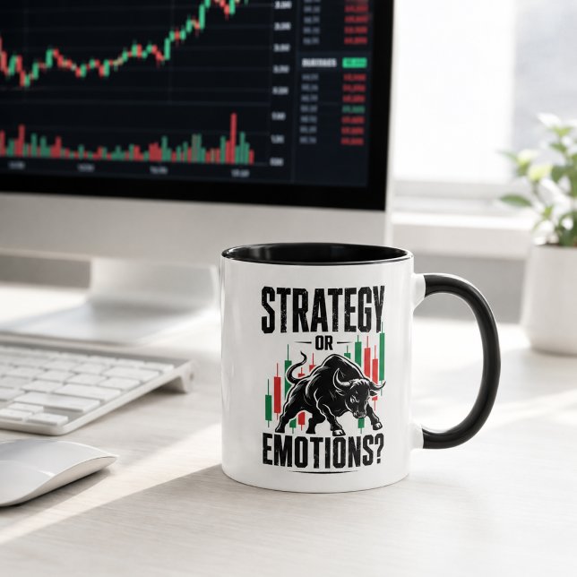 Mug Conception de mentalité de trading de taureau de s (Image shown for illustration purposes only.)