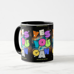Mug Conception de mentalité motivationnelle de réussit