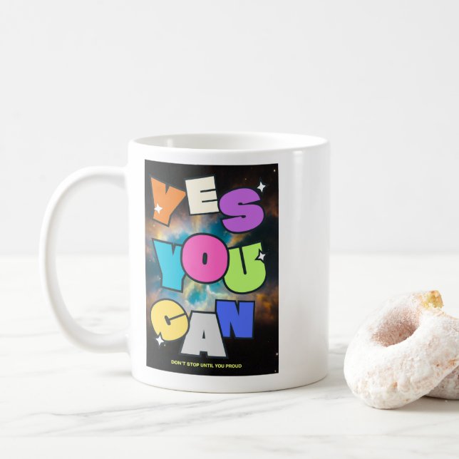 Mug Conception de mentalité motivationnelle de réussit (Avec donut)