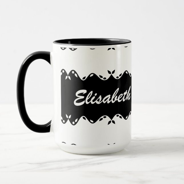 Mug Conception de monogramme customisée (Gauche)