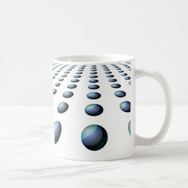 Mug Conception de motif de boule bleue moderne (Droite)