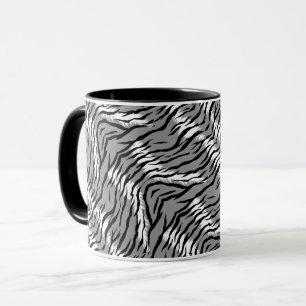Mug Conception de motif de peau de tigre gris cendre