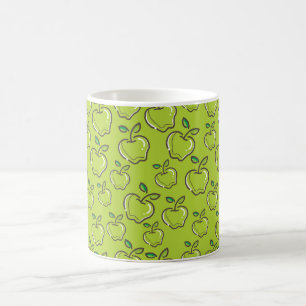 Mug Conception de motif de pomme verte