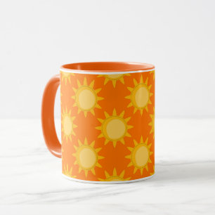 Mug Conception de motif de soleil ensoleillé sur orang