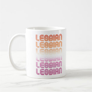 Mug Conception de motif rétro lesbien