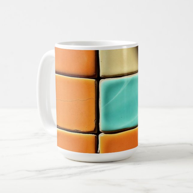 Mug Conception de motifs de carreaux géométriques mode (Devant gauche)