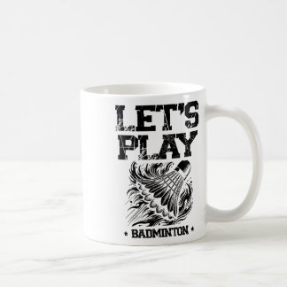 Mug Conception de navette d'amour de joueur de badmint