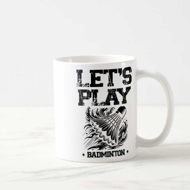Mug Conception de navette d'amour de joueur de badmint (Droite)