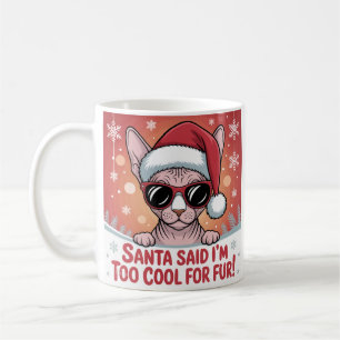 Mug Conception de Noël de chat Sphynx cool Santa