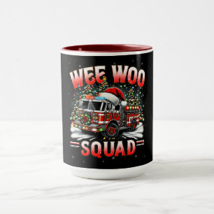 Mug Conception de Noël de l'escouade WEE WOO avec cami