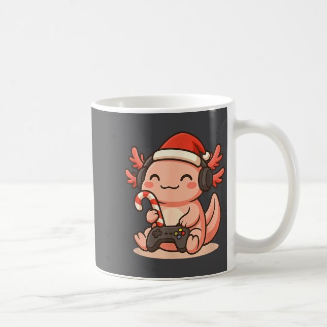 Mug Conception de Noël pour Axolotl de gamer mignon (Droite)