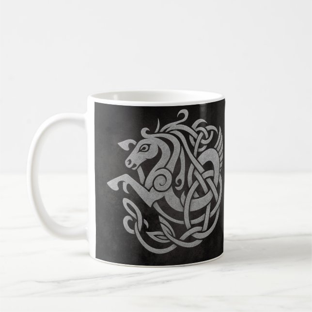 Mug Conception de nœud de cheval mythique nordique (Gauche)