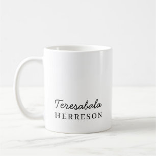 Mug Conception de nom de monogramme moderne minimalist