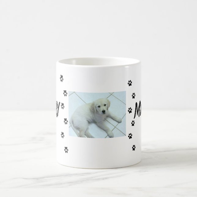 Mug Conception de nom de photo de compagnon d'empreint (Centre)