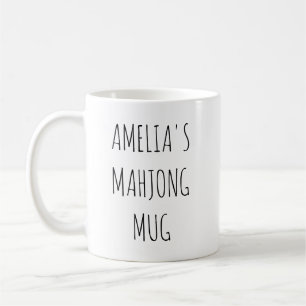 Mug Conception de nom Mahjong personnalisée minimalist