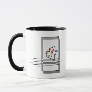 Mug conception de notes de musique de style des année