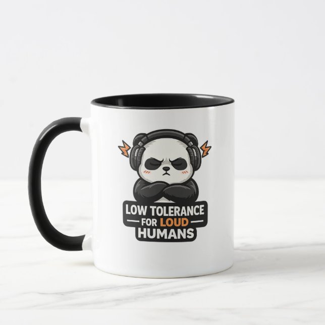 Mug Conception de panda à faible tolérance aux humains (Gauche)