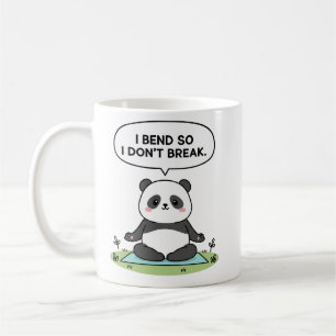 Mug conception de panda « Je me plie pour ne pas casse