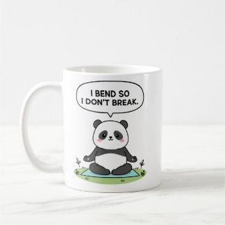 Mug conception de panda « Je me plie pour ne pas casse