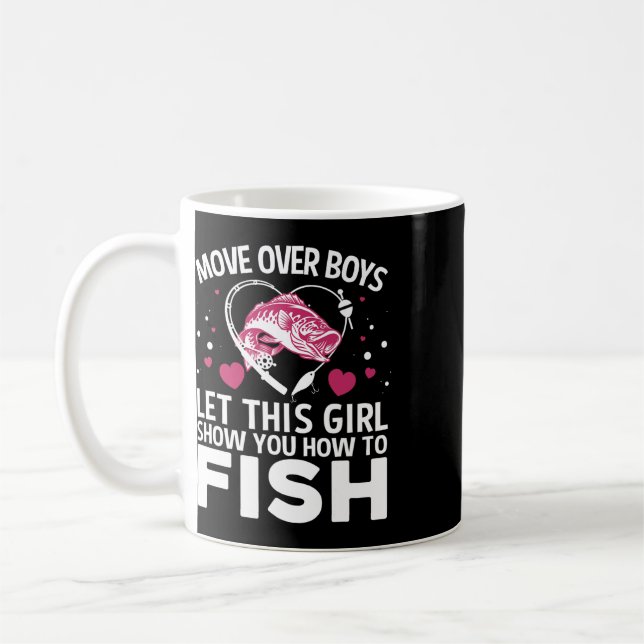 Mug Conception de pêche drôle pour filles femmes pêche (Gauche)